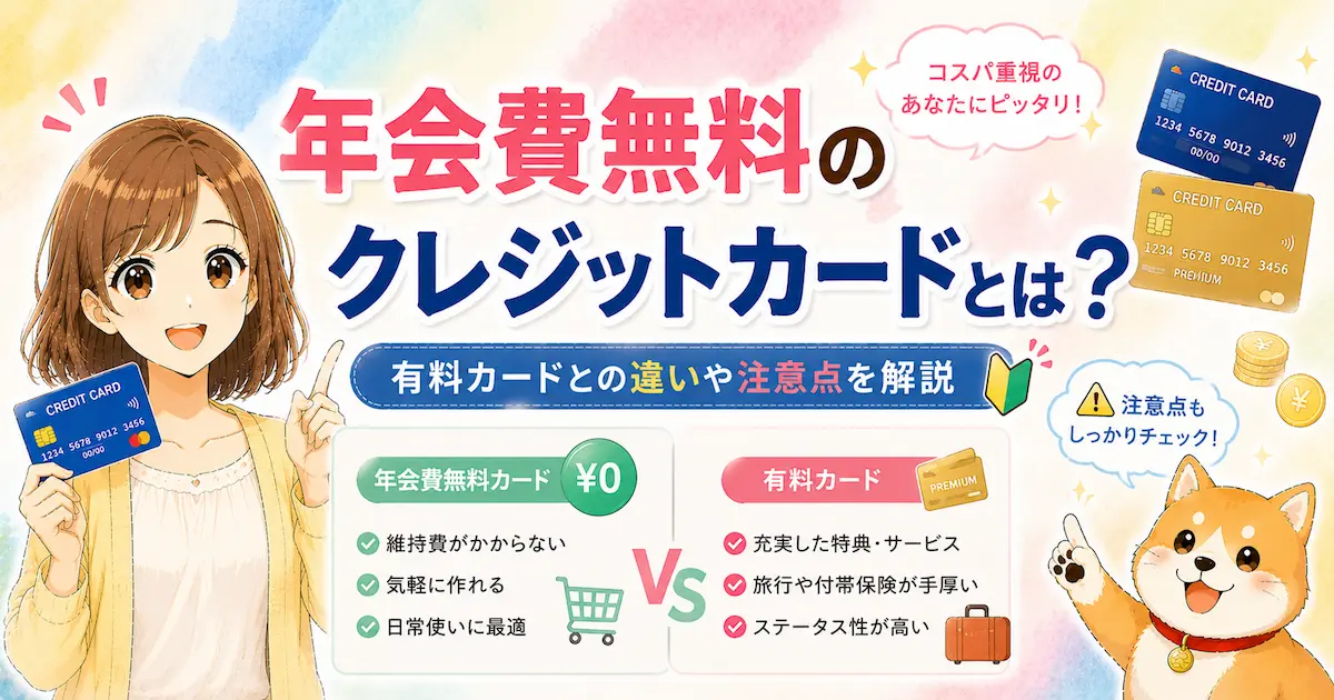 年会費無料のクレジットカードとは？有料カードとの違いや注意点を解説