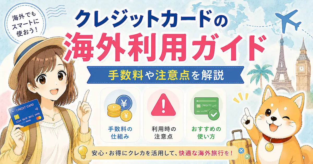 クレジットカードの海外利用ガイド|手数料や注意点を解説