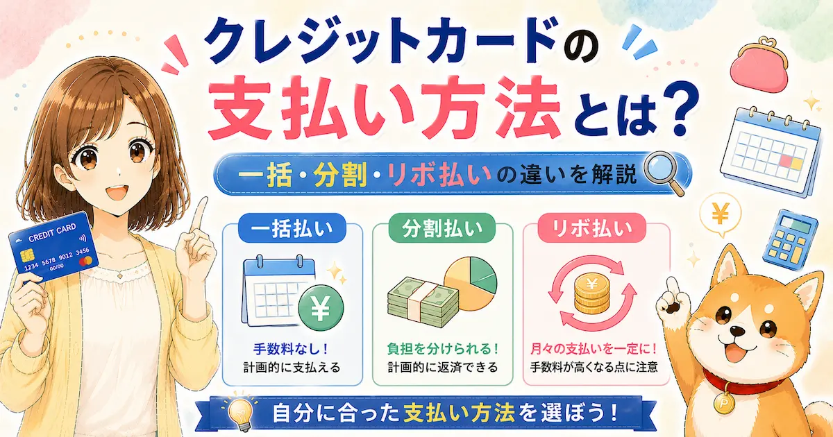 クレジットカードの支払い方法とは？一括・分割・リボ払いの違いを解説