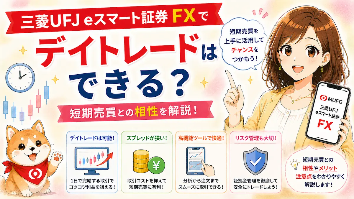 三菱UFJ eスマート証券 FXでデイトレードはできる？短期売買との相性を解説