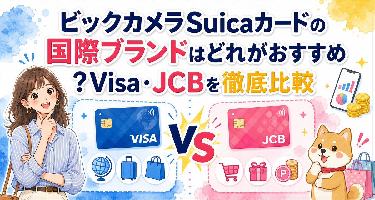 ビックカメラSuicaカードの国際ブランドはどれがおすすめ?Visa・JCBを徹底比較
