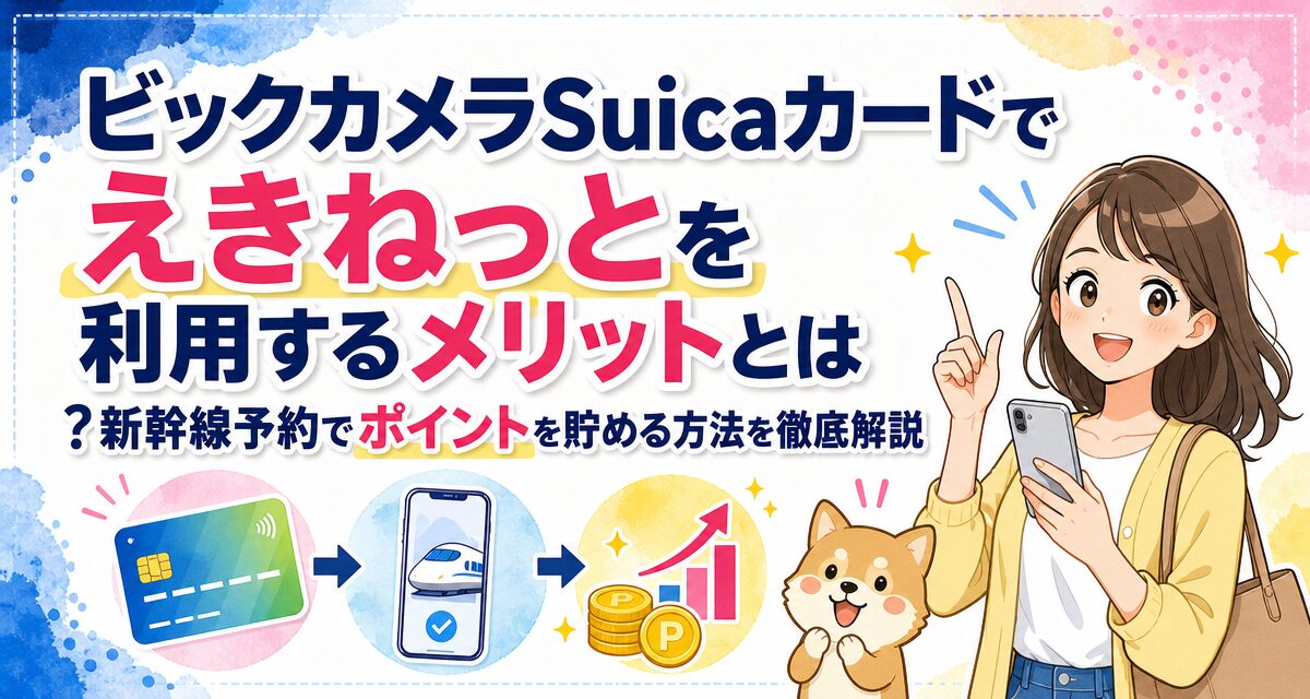 ビックカメラSuicaカードでえきねっとを利用するメリットとは?新幹線予約でポイントを貯める方法を徹底解説