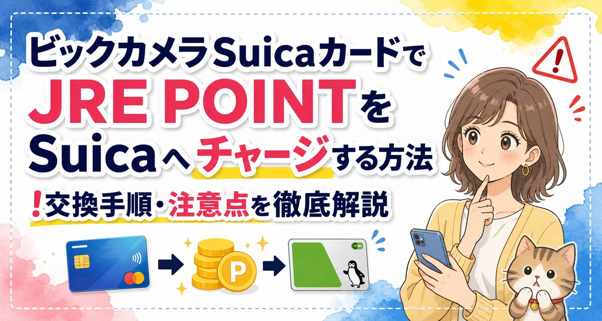 ビックカメラSuicaカードでJRE POINTをSuicaへチャージする方法!交換手順・注意点を徹底解説