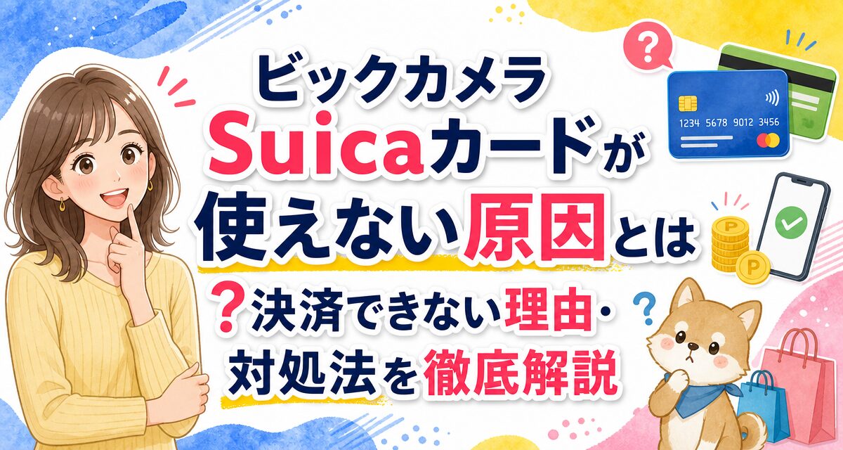 ビックカメラSuicaカードが使えない原因とは?決済できない理由・対処法を徹底解説