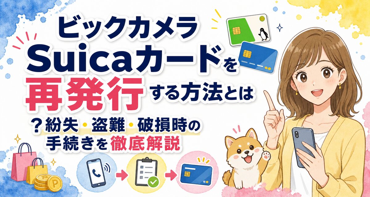 ビックカメラSuicaカードを再発行する方法とは?紛失・盗難・破損時の手続きを徹底解説