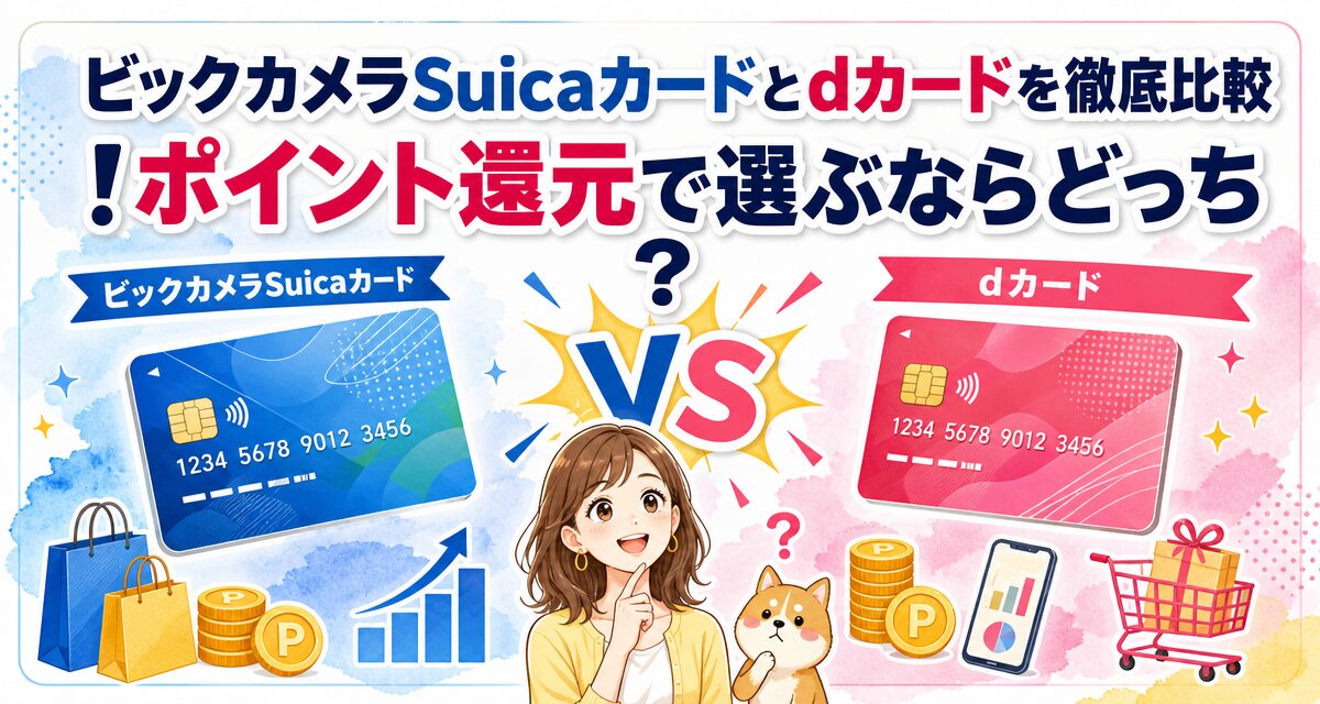ビックカメラSuicaカードとdカードを徹底比較!ポイント還元で選ぶならどっち?