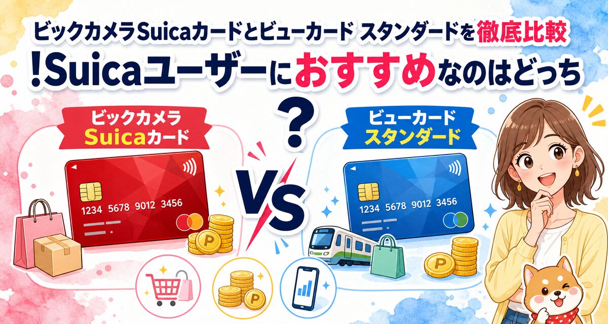 ビックカメラSuicaカードとビューカード スタンダードを徹底比較!Suicaユーザーにおすすめなのはどっち?