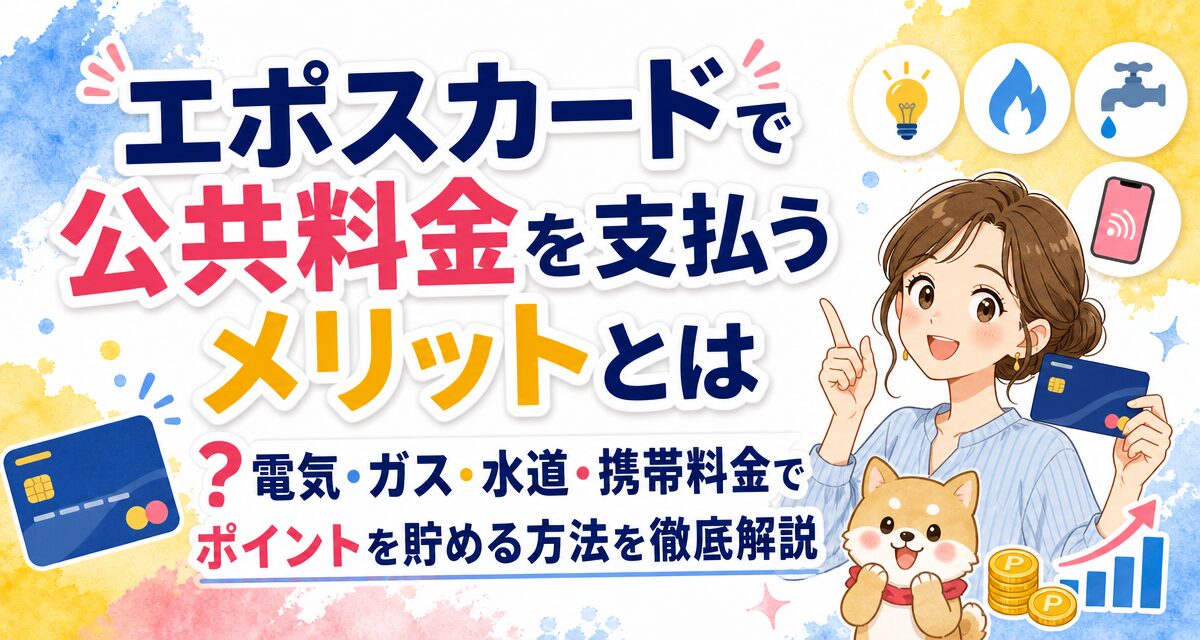 エポスカードで公共料金を支払うメリットとは?電気・ガス・水道・携帯料金でポイントを貯める方法を徹底解説