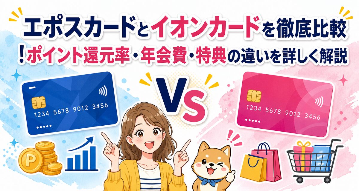 エポスカードとイオンカードを徹底比較!ポイント還元率・年会費・特典の違いを詳しく解説