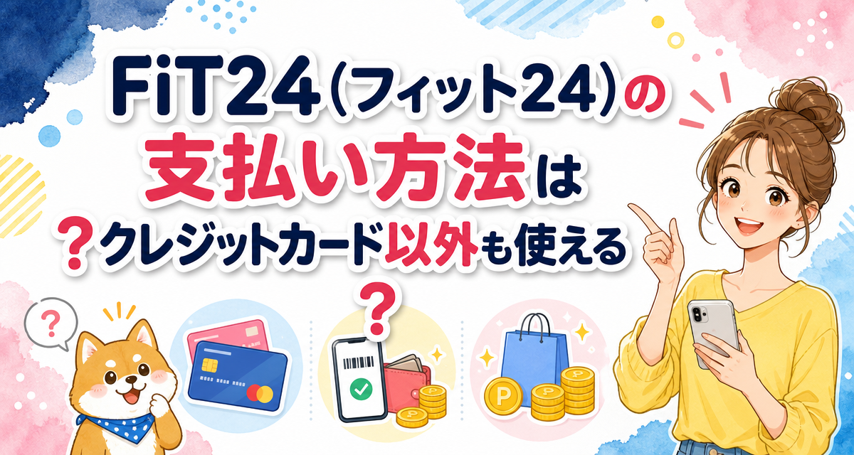 FiT24(フィット24)の支払い方法は?クレジットカード以外も使える?