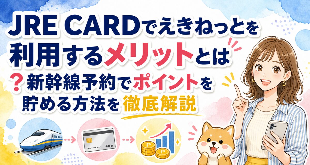 JRE CARDでえきねっとを利用するメリットとは?新幹線予約でポイントを貯める方法を徹底解説