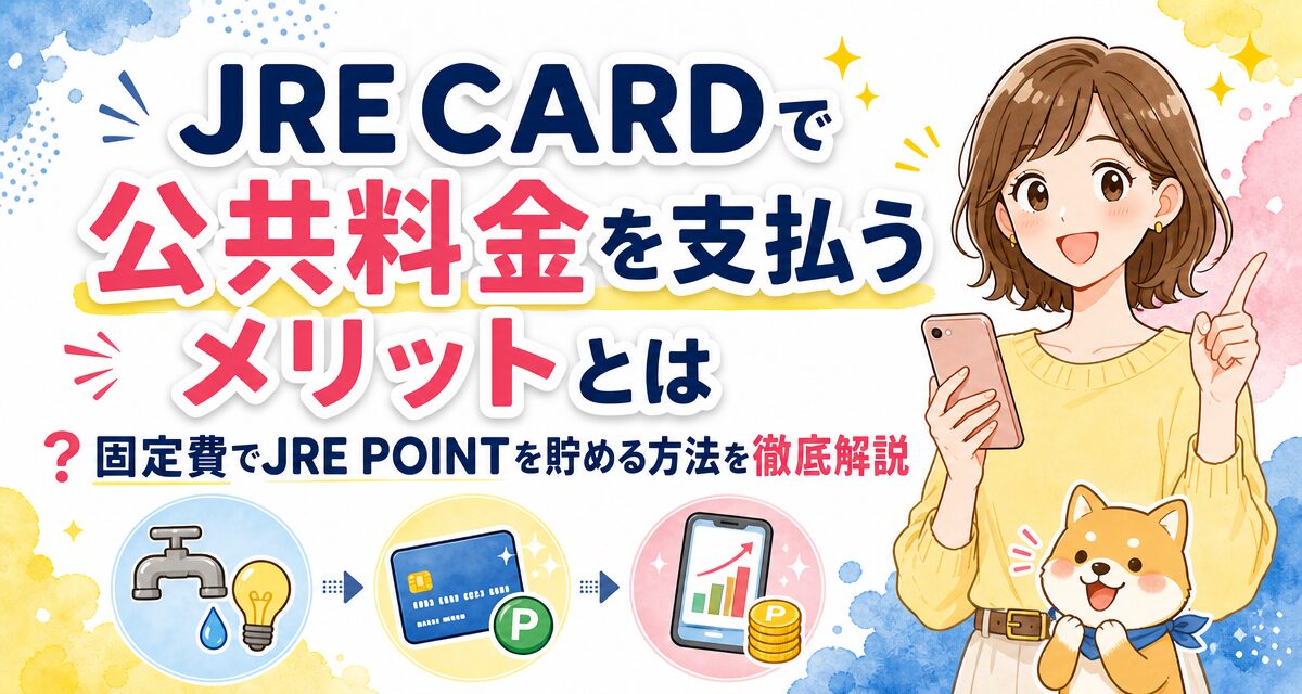 JRE CARDで公共料金を支払うメリットとは?固定費でJRE POINTを貯める方法を徹底解説