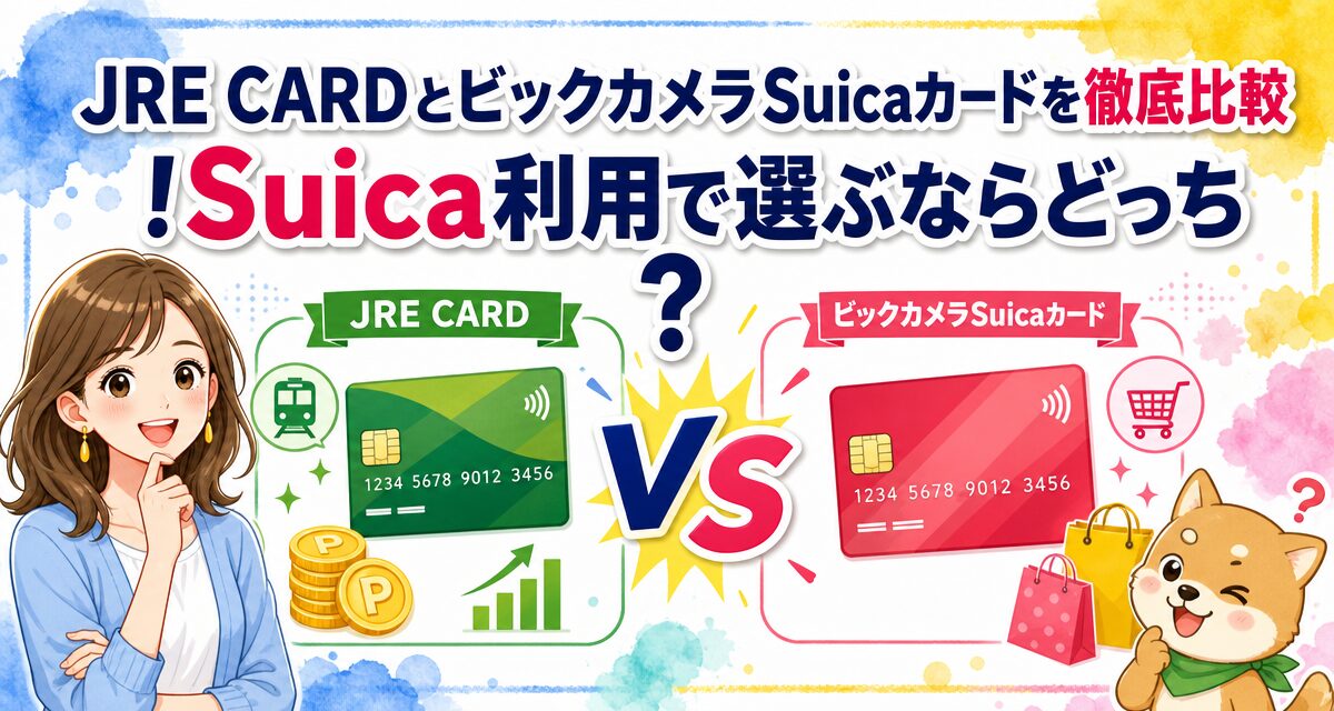 JRE CARDとビックカメラSuicaカードを徹底比較!Suica利用で選ぶならどっち?