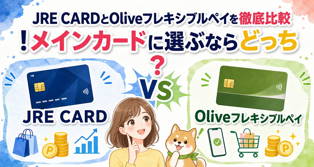 JRE CARDとOliveフレキシブルペイを徹底比較!メインカードに選ぶならどっち?