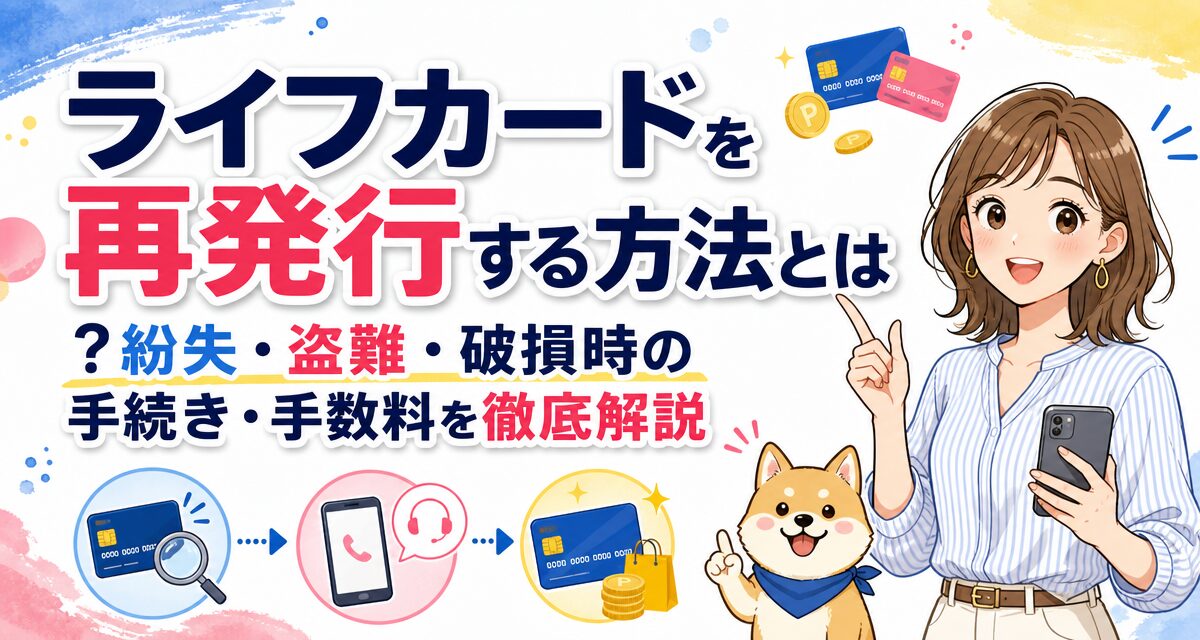 ライフカードを再発行する方法とは?紛失・盗難・破損時の手続き・手数料を徹底解説