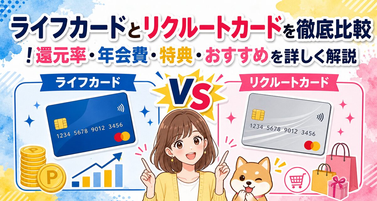 ライフカードとリクルートカードを徹底比較!還元率・年会費・特典・おすすめを詳しく解説