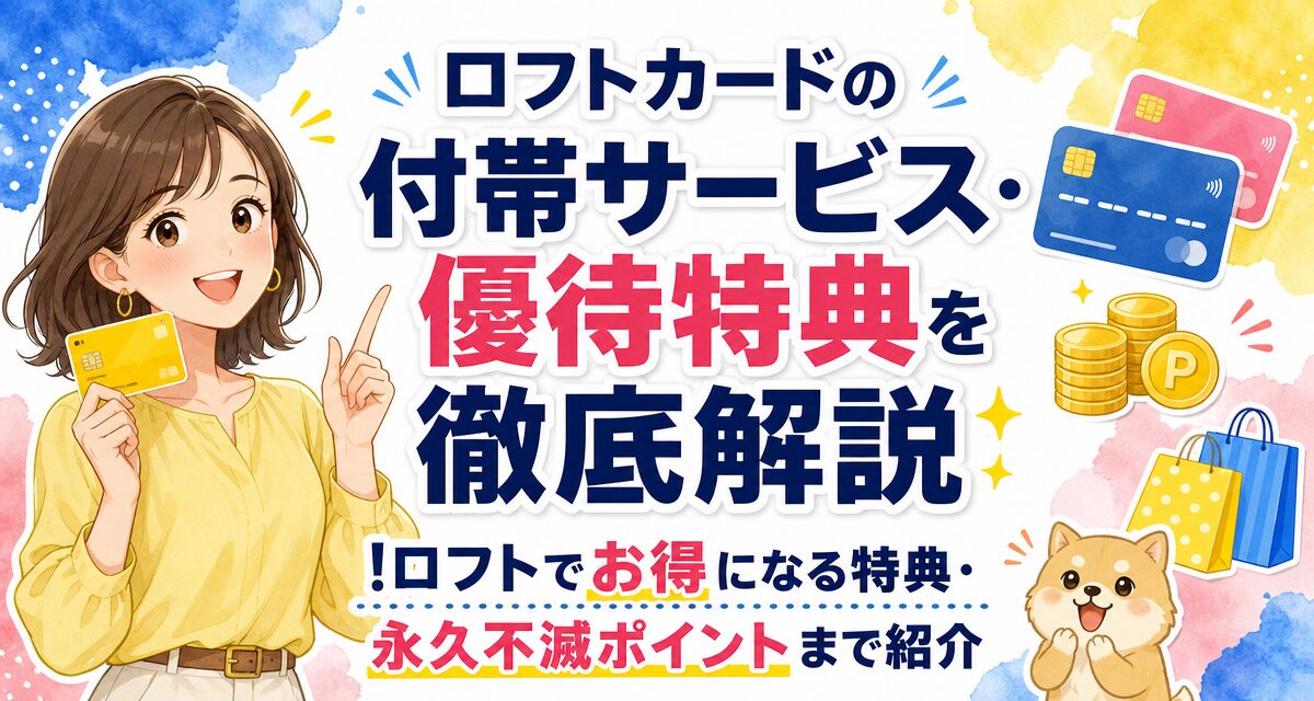 ロフトカードの付帯サービス・優待特典を徹底解説!ロフトでお得になる特典・永久不滅ポイントまで紹介