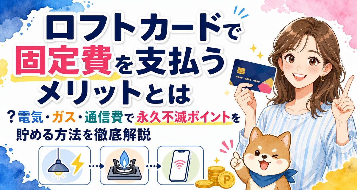 ロフトカードで固定費を支払うメリットとは?電気・ガス・通信費で永久不滅ポイントを貯める方法を徹底解説