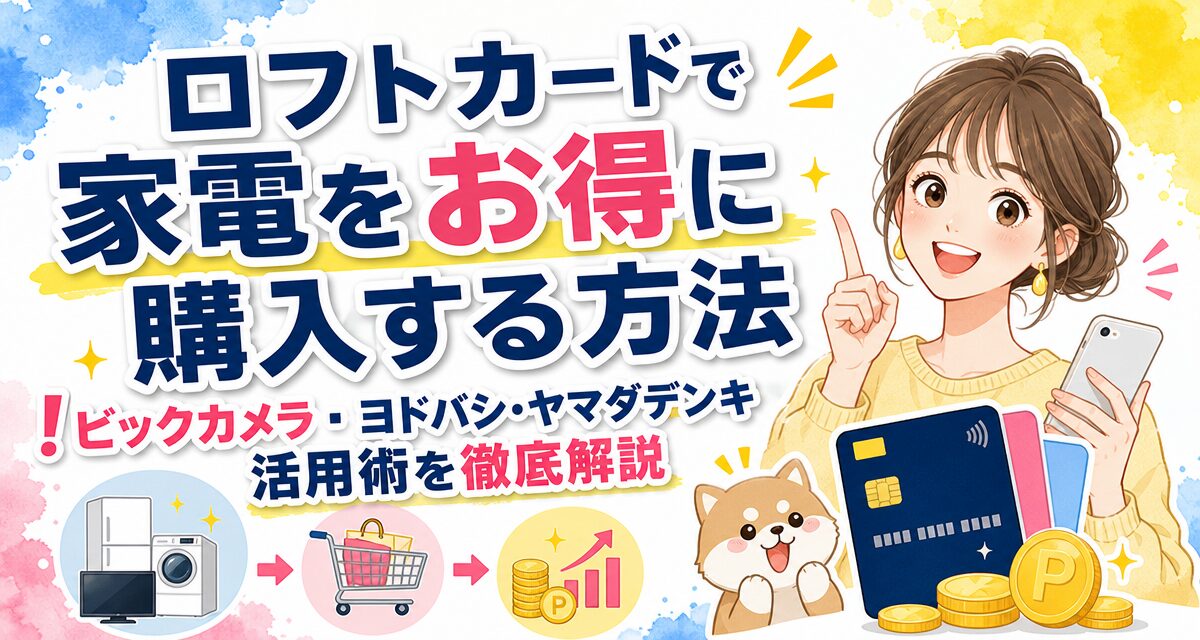ロフトカードで家電をお得に購入する方法!ビックカメラ・ヨドバシ・ヤマダデンキ活用術を徹底解説