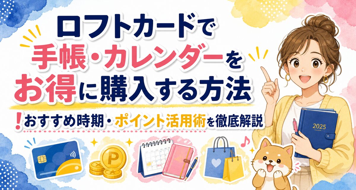 ロフトカードで手帳・カレンダーをお得に購入する方法!おすすめ時期・ポイント活用術を徹底解説