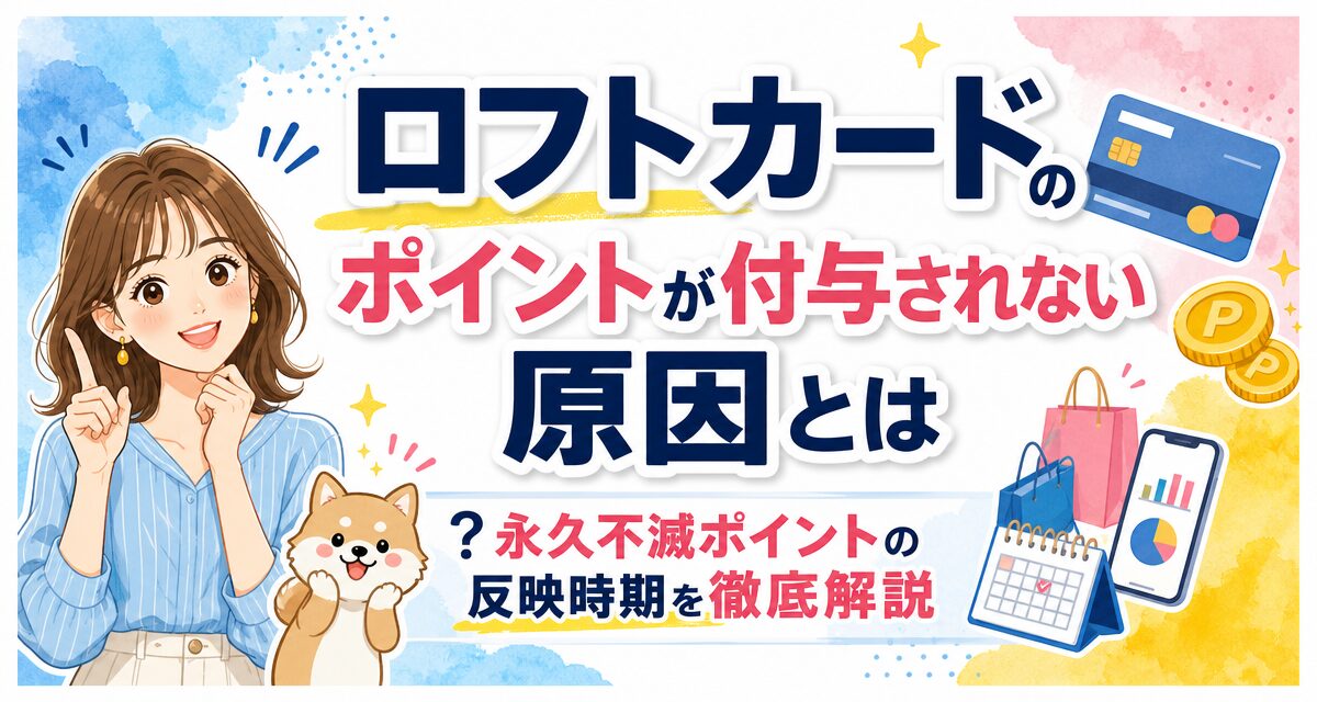 ロフトカードのポイントが付与されない原因とは?永久不滅ポイントの反映時期を徹底解説