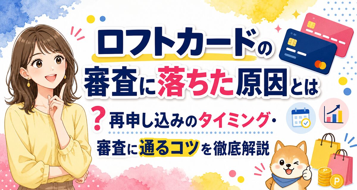 ロフトカードの審査に落ちた原因とは?再申し込みのタイミング・審査に通るコツを徹底解説