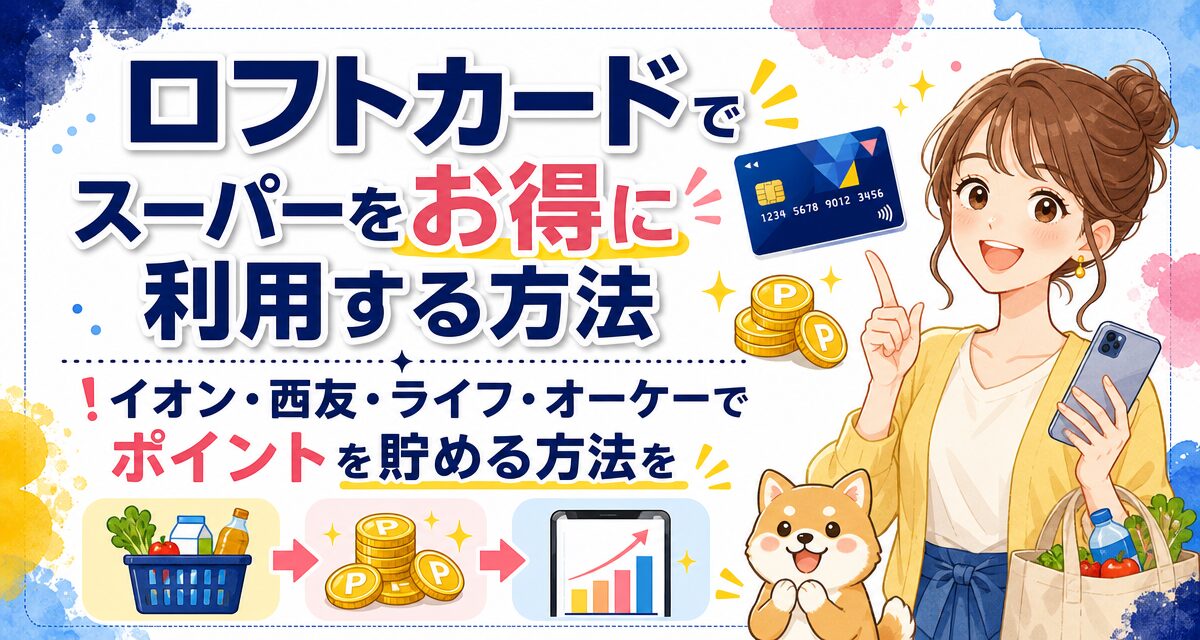 ロフトカードでスーパーをお得に利用する方法!イオン・西友・ライフ・オーケーでポイントを貯める方法を徹底解説