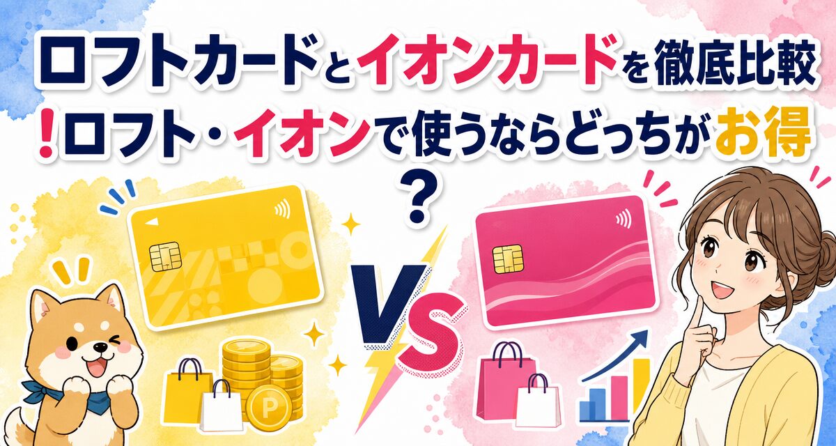 ロフトカードとイオンカードを徹底比較!ロフト・イオンで使うならどっちがお得?