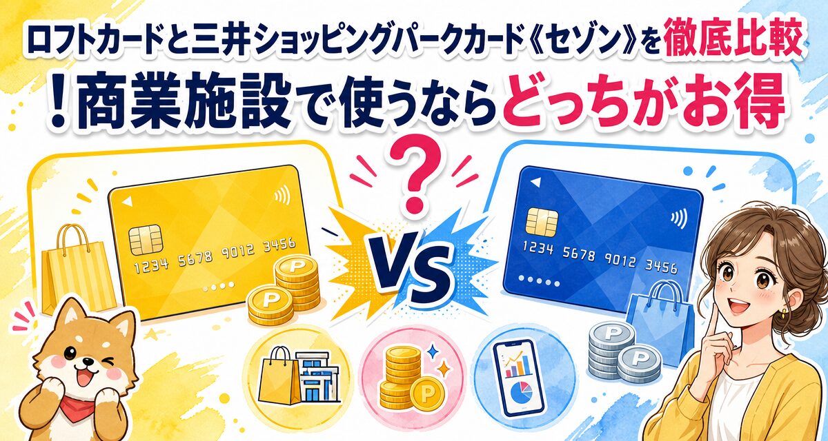 ロフトカードと三井ショッピングパークカード《セゾン》を徹底比較!商業施設で使うならどっちがお得?