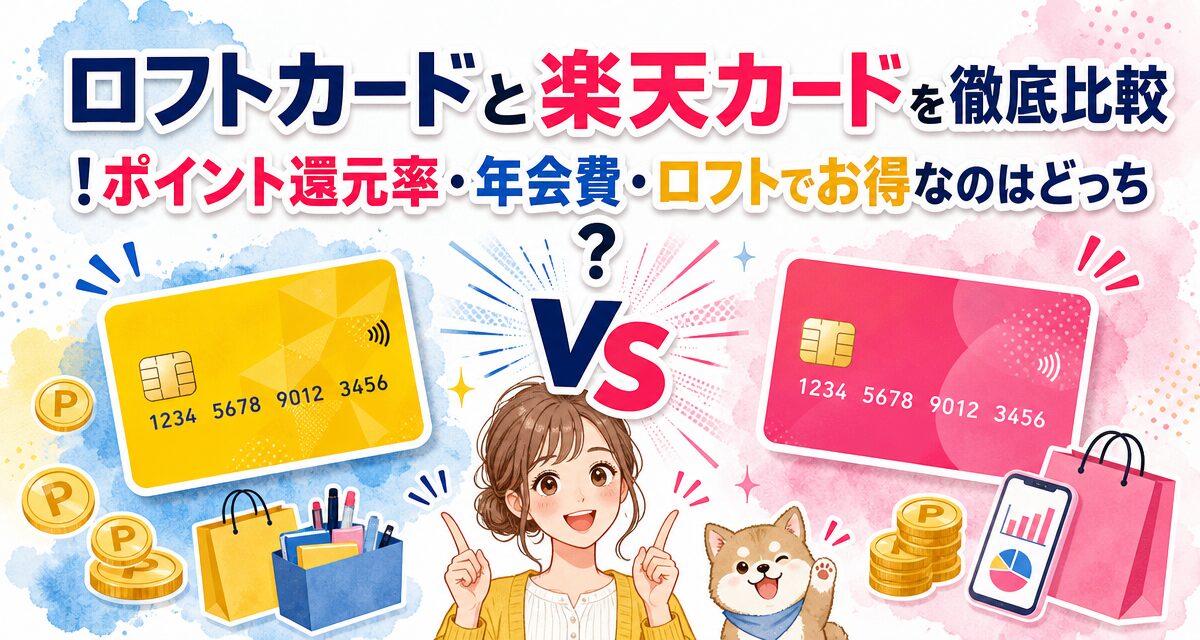 ロフトカードと楽天カードを徹底比較!ポイント還元率・年会費・ロフトでお得なのはどっち?