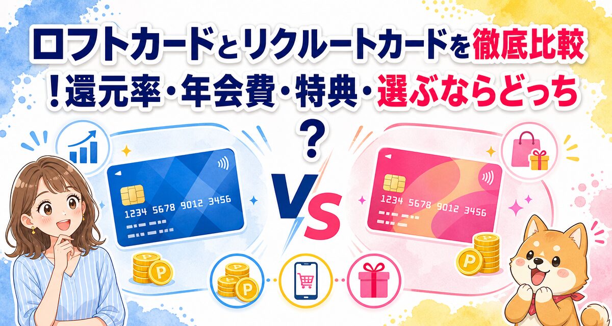 ロフトカードとリクルートカードを徹底比較!還元率・年会費・特典・選ぶならどっち?