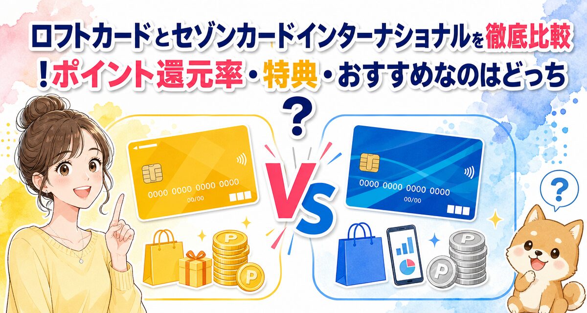 ロフトカードとセゾンカードインターナショナルを徹底比較!ポイント還元率・特典・おすすめなのはどっち?