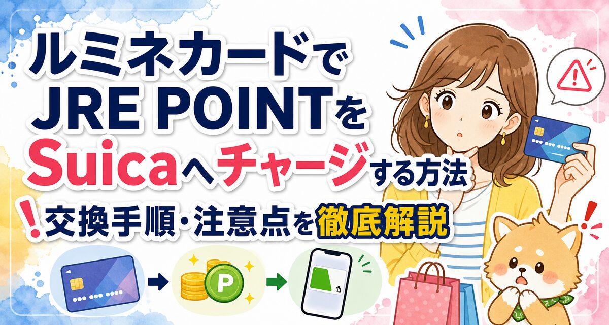 ルミネカードでJRE POINTをSuicaへチャージする方法!交換手順・注意点を徹底解説