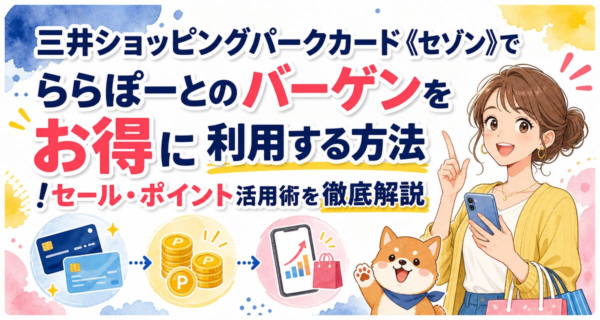 三井ショッピングパークカード《セゾン》でららぽーとのバーゲンをお得に利用する方法!セール・ポイント活用術を徹底解説