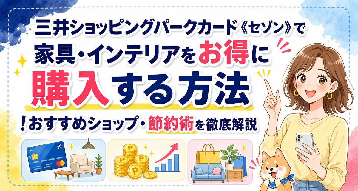 三井ショッピングパークカード《セゾン》で家具・インテリアをお得に購入する方法!おすすめショップ・節約術を徹底解説