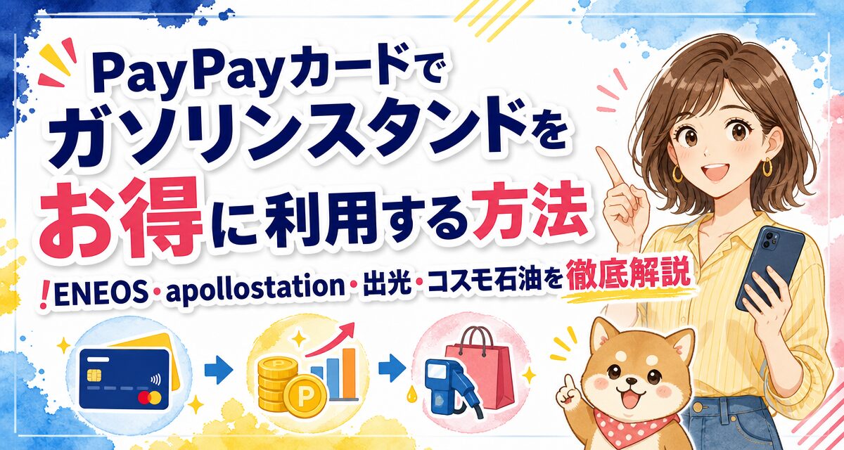 PayPayカードでガソリンスタンドをお得に利用する方法!ENEOS・apollostation・出光・コスモ石油を徹底解説