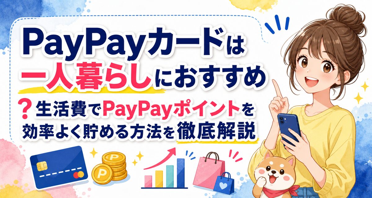 PayPayカードは一人暮らしにおすすめ?生活費でPayPayポイントを効率よく貯める方法を徹底解説