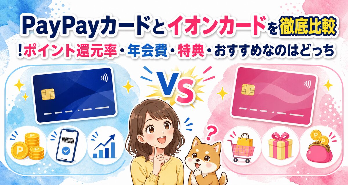PayPayカードとイオンカードを徹底比較!ポイント還元率・年会費・特典・おすすめなのはどっち?