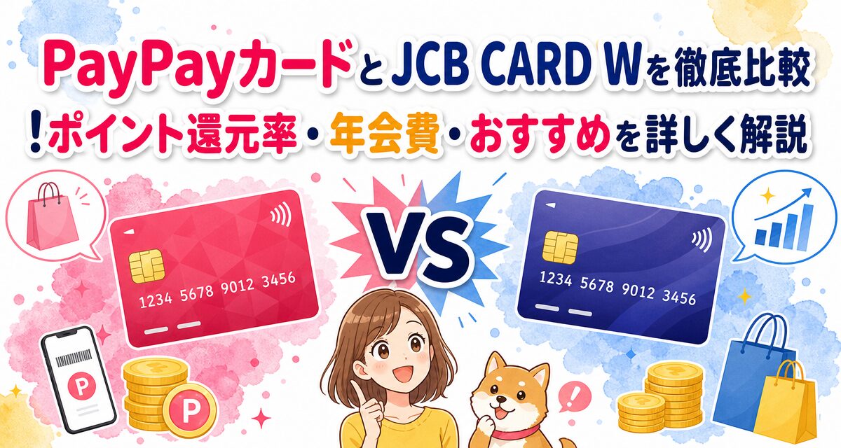 PayPayカードとJCB CARD Wを徹底比較!ポイント還元率・年会費・おすすめを詳しく解説
