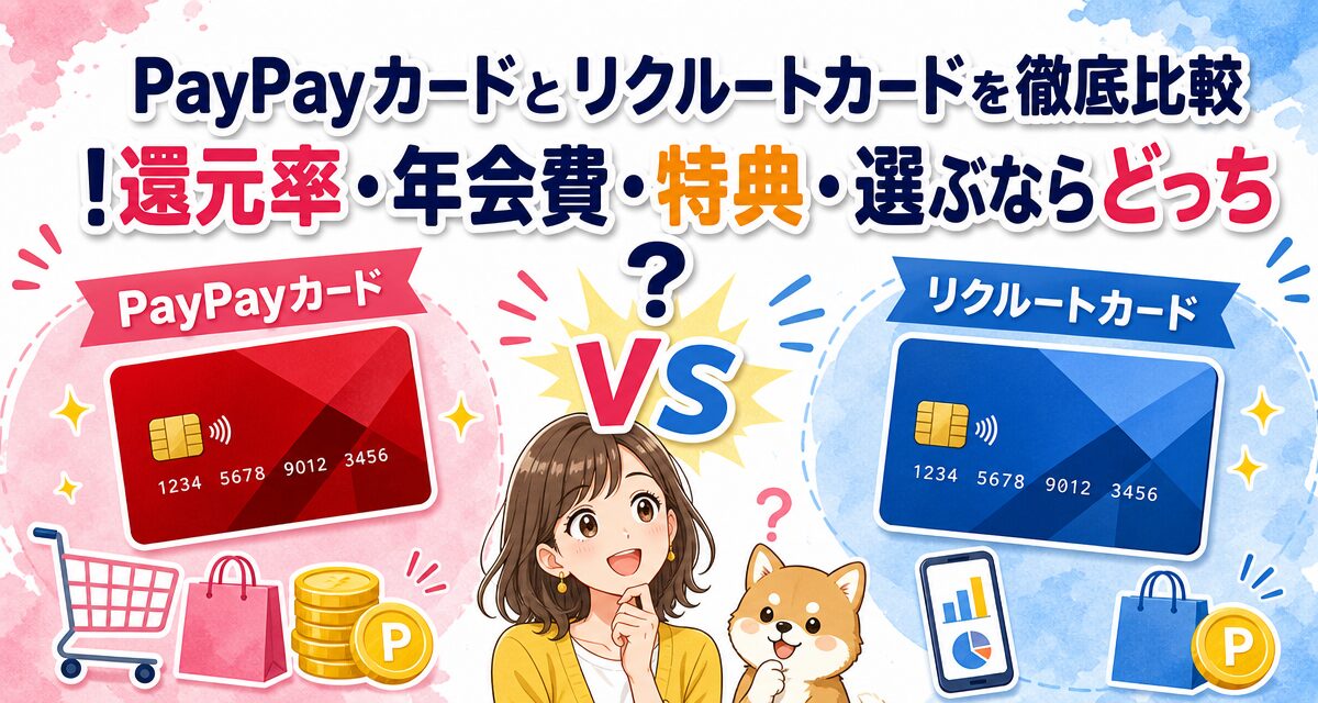 PayPayカードとリクルートカードを徹底比較!還元率・年会費・特典・選ぶならどっち?