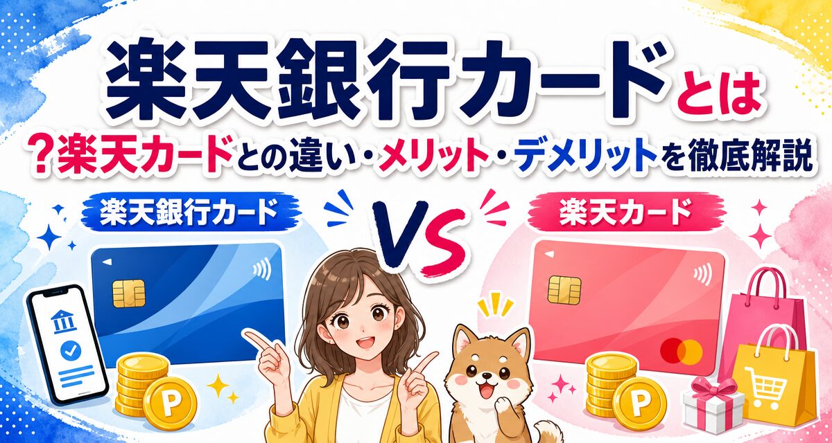 楽天銀行カードとは?楽天カードとの違い・メリット・デメリットを徹底解説