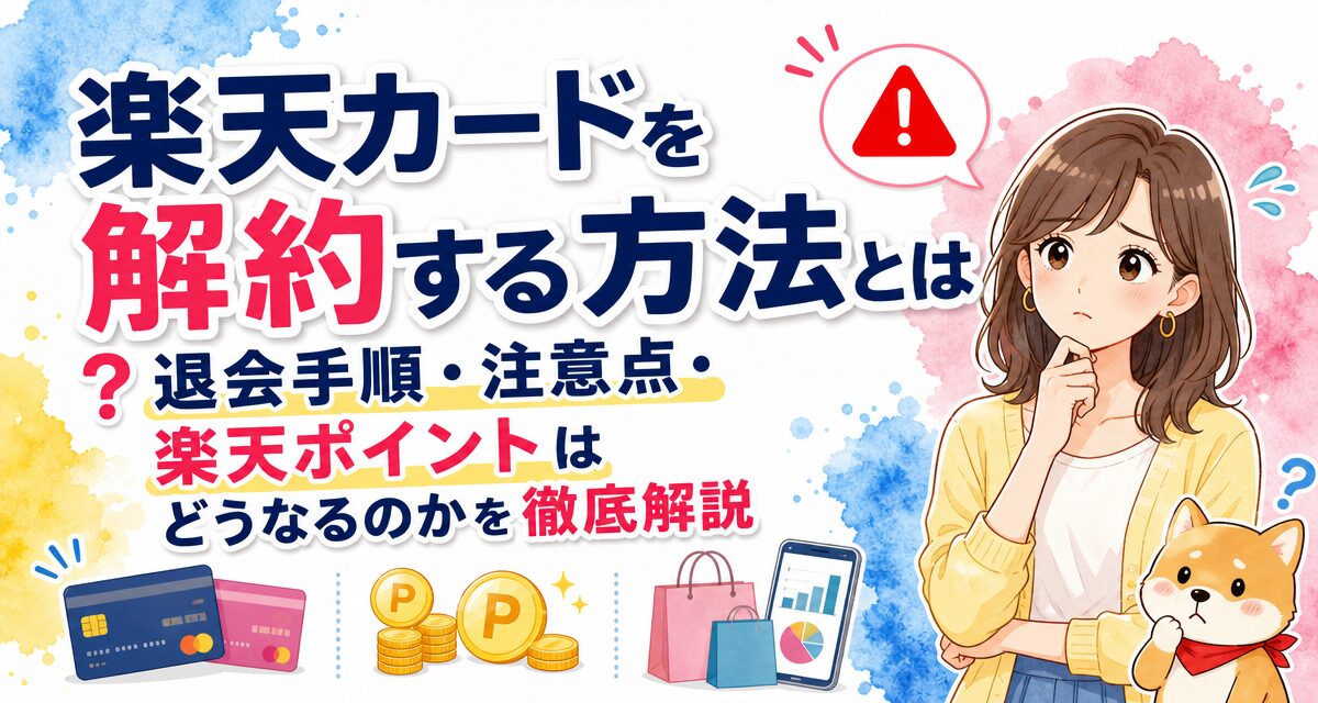 楽天カードを解約する方法とは?退会手順・注意点・楽天ポイントはどうなるのかを徹底解説