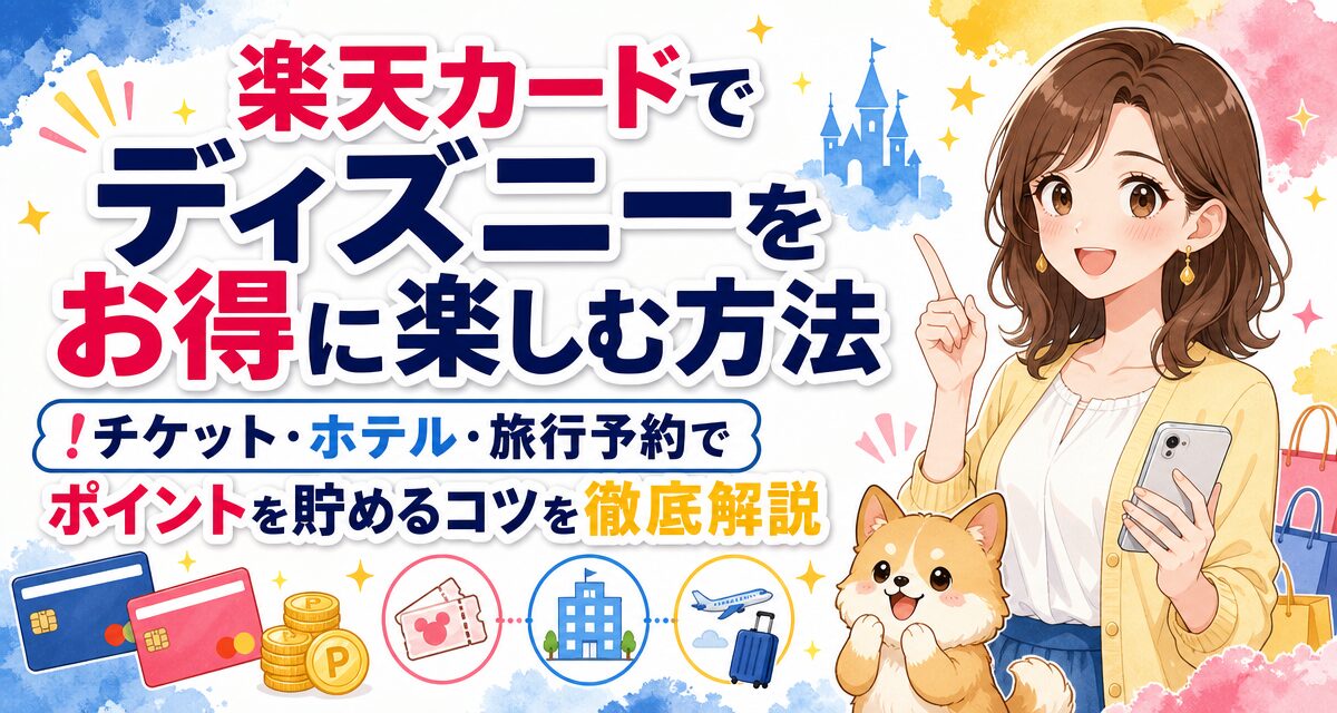 楽天カードでディズニーをお得に楽しむ方法!チケット・ホテル・旅行予約でポイントを貯めるコツを徹底解説