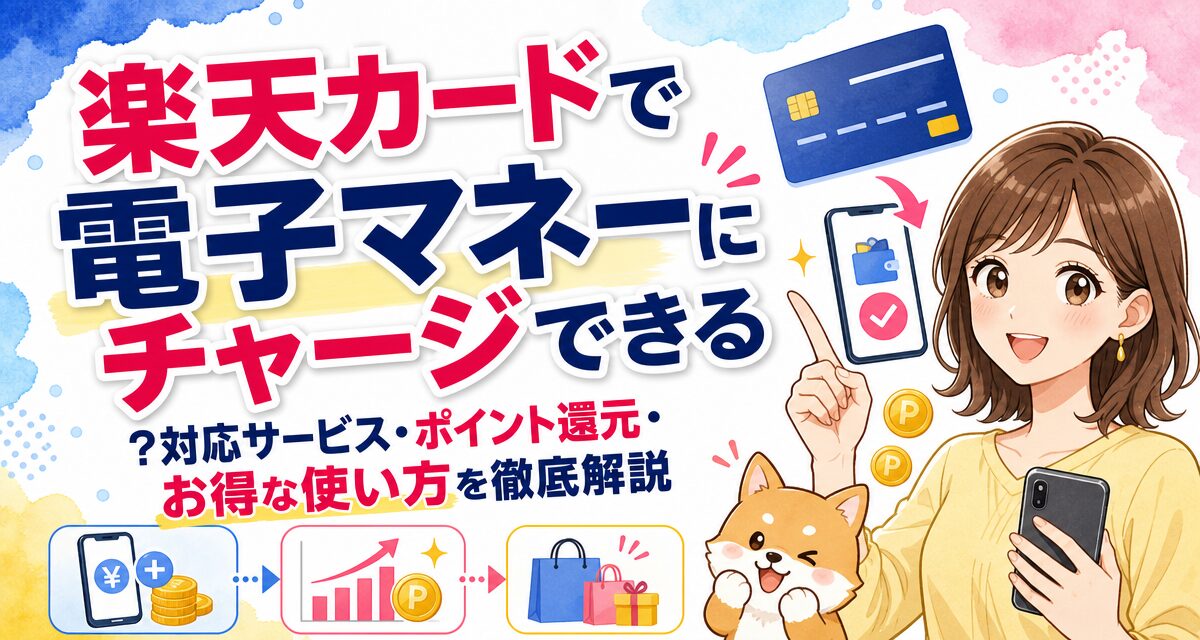 楽天カードで電子マネーにチャージできる?対応サービス・ポイント還元・お得な使い方を徹底解説