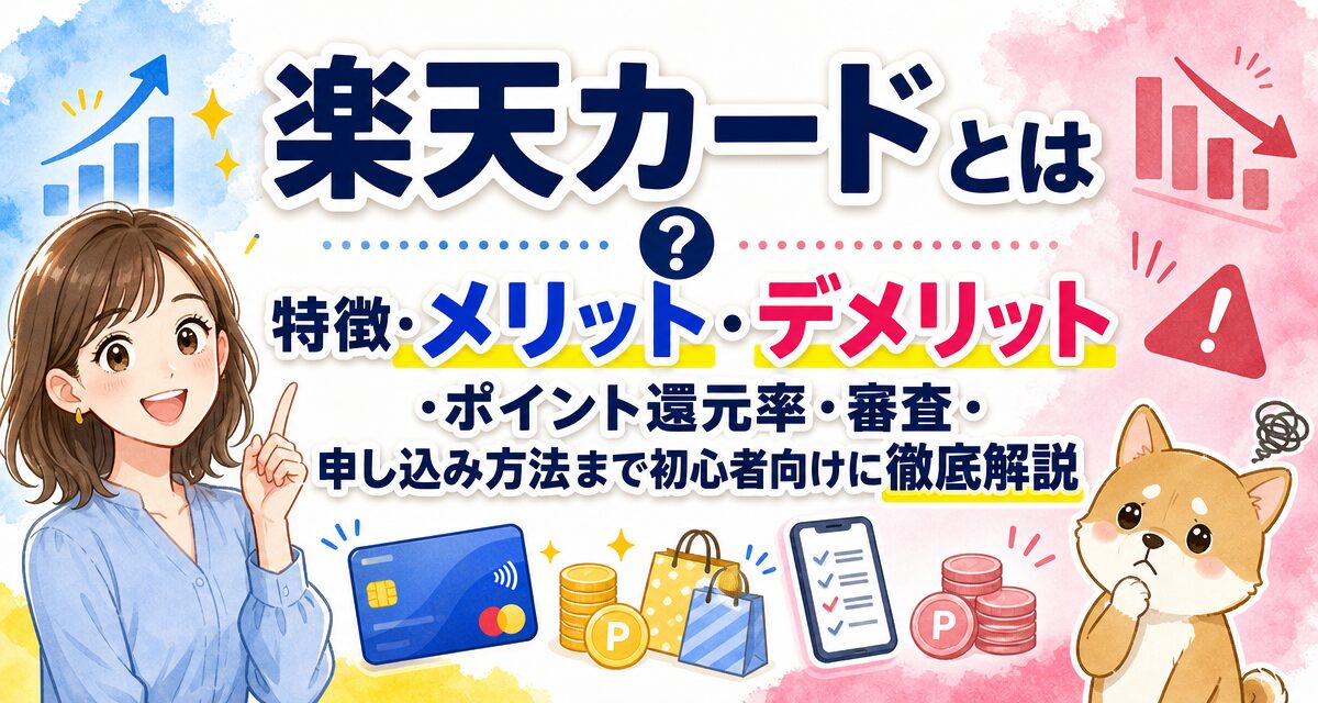 楽天カードとは?特徴・メリット・デメリット・ポイント還元率・審査・申し込み方法まで初心者向けに徹底解説