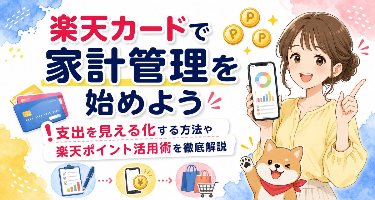 楽天カードで家計管理を始めよう!支出を見える化する方法や楽天ポイント活用術を徹底解説