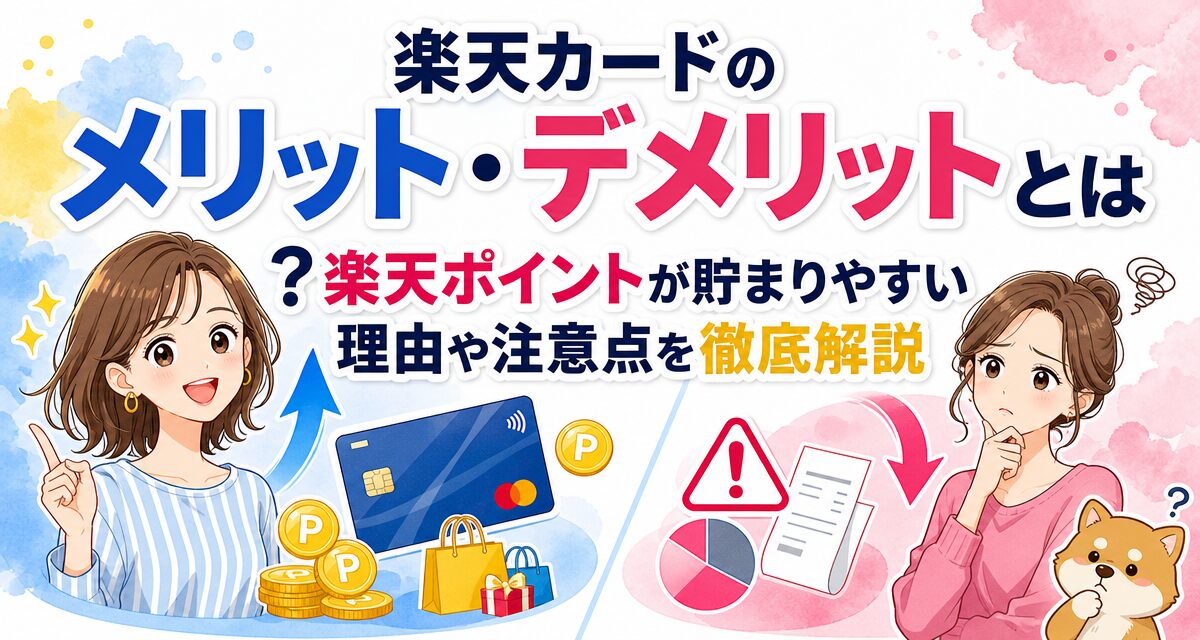 楽天カードのメリット・デメリットとは?楽天ポイントが貯まりやすい理由や注意点を徹底解説