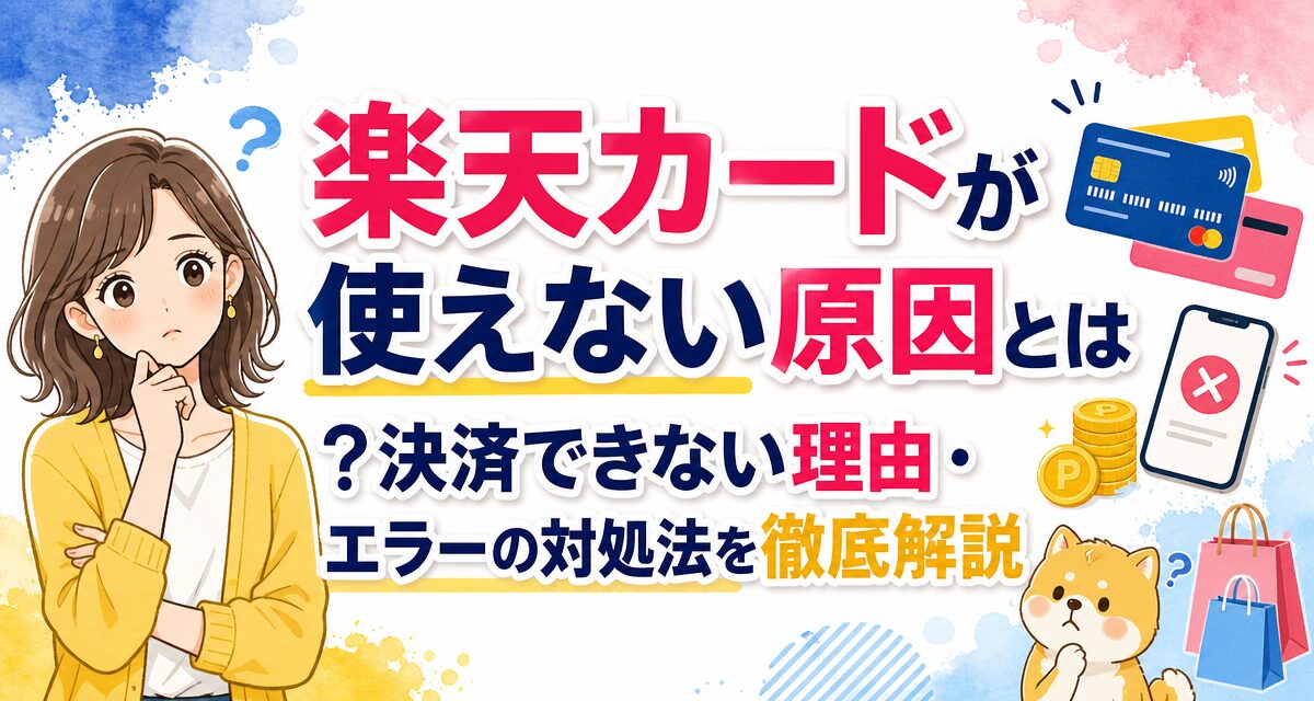 楽天カードが使えない原因とは?決済できない理由・エラーの対処法を徹底解説