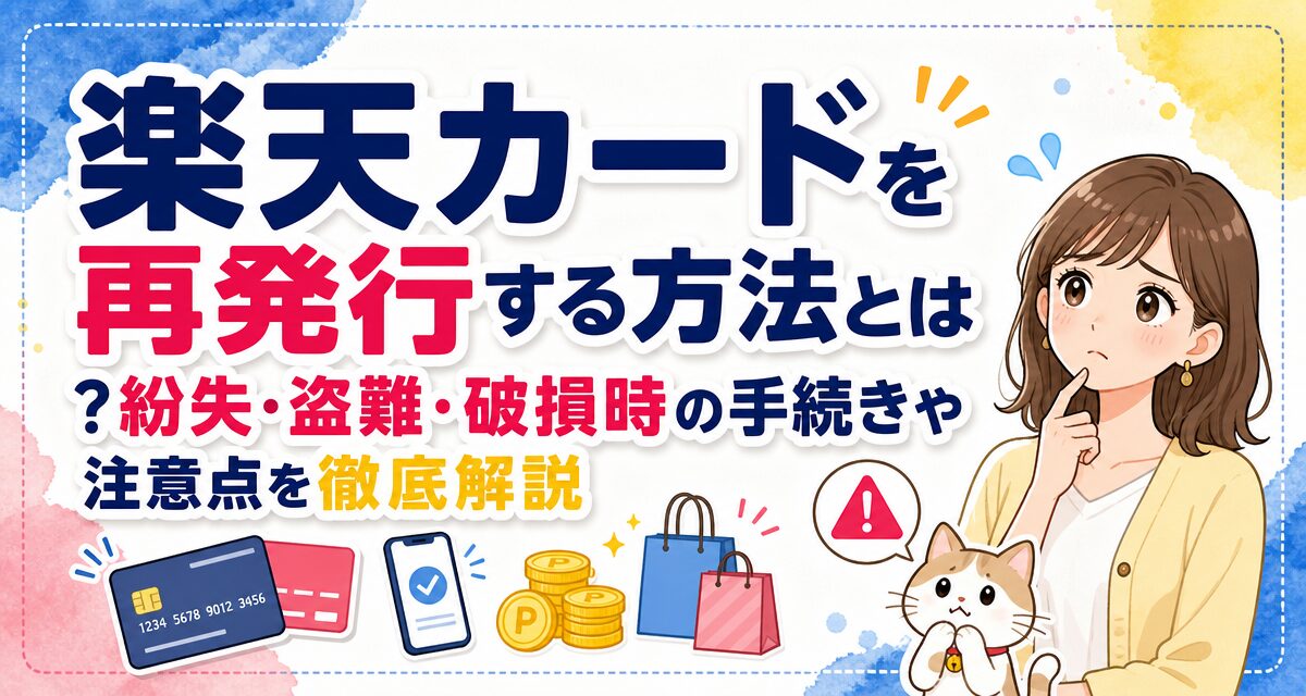 楽天カードを再発行する方法とは?紛失・盗難・破損時の手続きや注意点を徹底解説