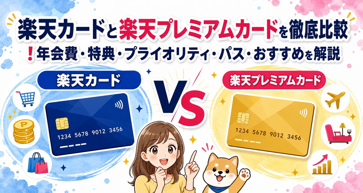 楽天カードと楽天プレミアムカードを徹底比較!年会費・特典・プライオリティ・パス・おすすめを解説
